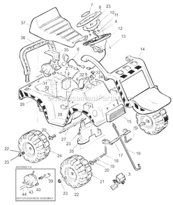 Page A Diagram and Parts List for 78560-9993  Power Wheels Ride-On ATVs